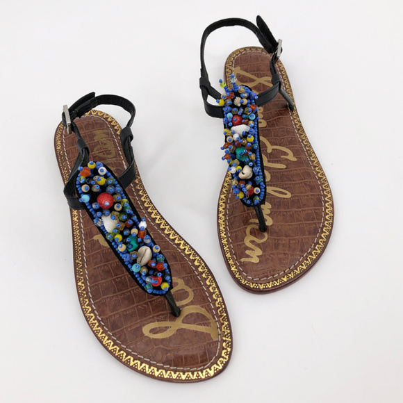 🍄 SAM EDELMAN Gabrielle Embellished Thong Sandal - Picture 3 of 6